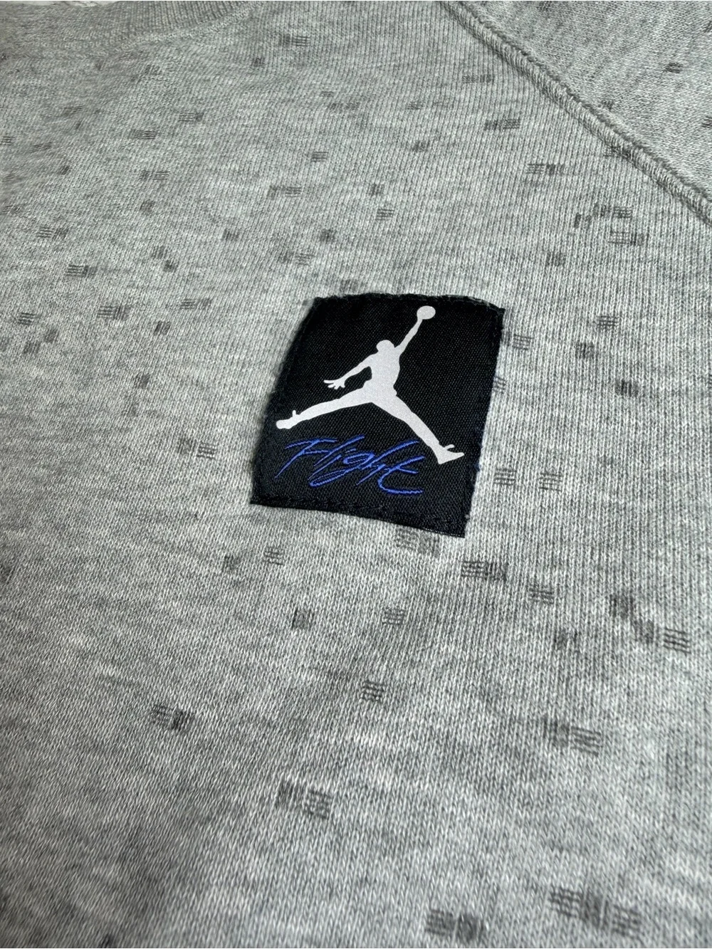 Jordan Flight Men’s XL Gray Speckled Crewneck Sweatshirt Jumpman Cotton Blend